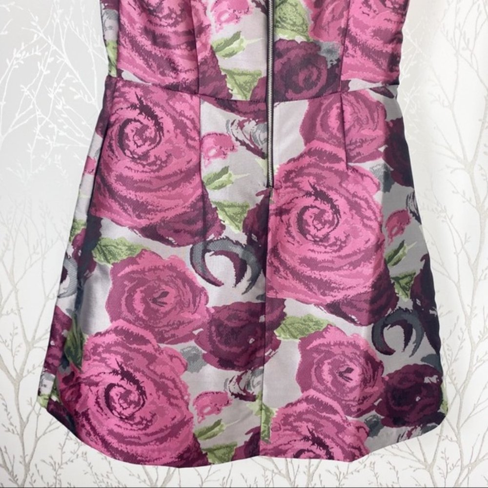 GABBY SKYE Rose Print Fit & Flare Mini Dress NWT